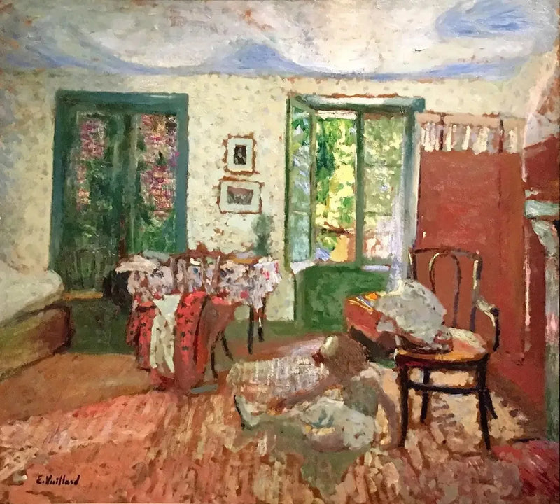Interior. Annette aos pés de uma poltrona - Édouard Vuillard
