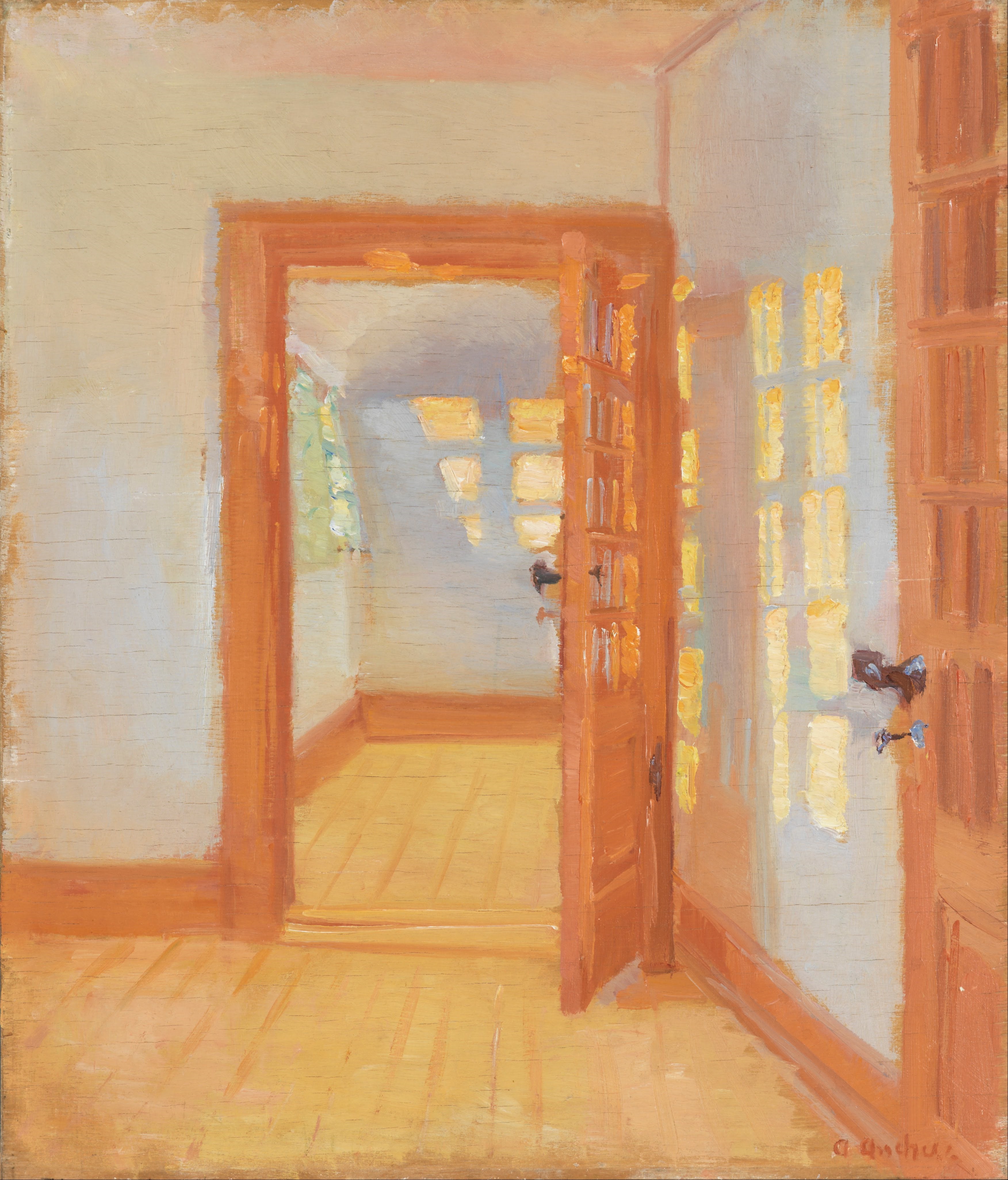 Intérieur. Annexe de Brøndum - Anna Ancher image 1 tableau peint à l’huile sur toile