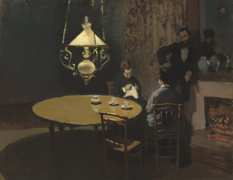 Interior, depois do jantar W130 - Claude Monet