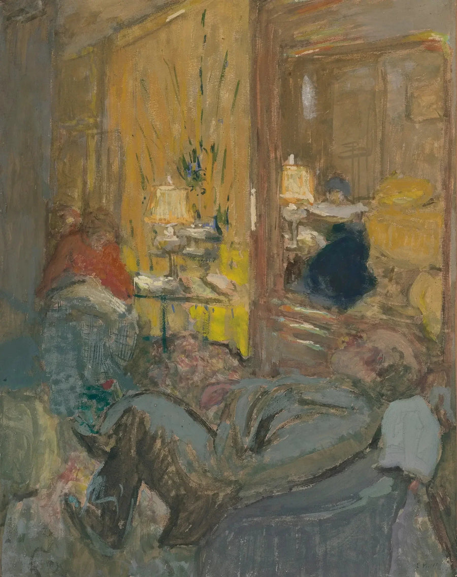 Interior com três personagens - Édouard Vuillard