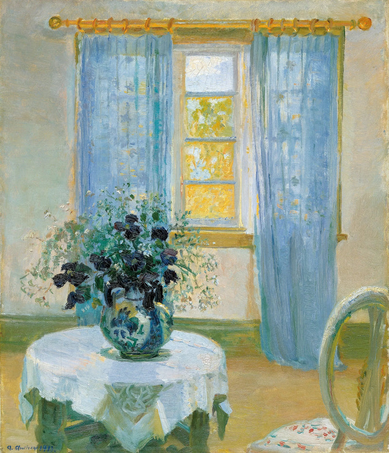 Interior com clemátide - Anna Ancher