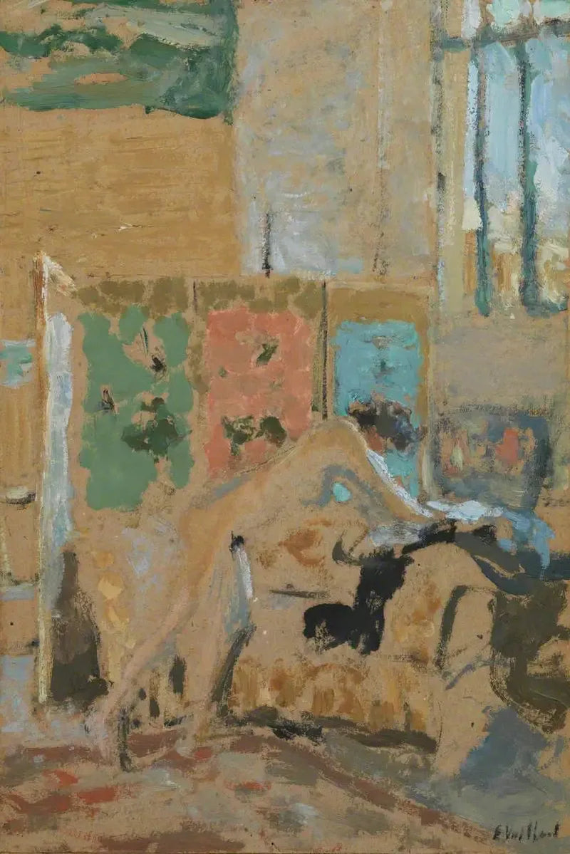 Interior com tela - Édouard Vuillard