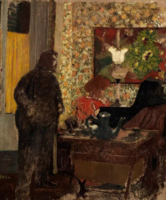 Interior com Misia Natanson ao piano - Édouard Vuillard