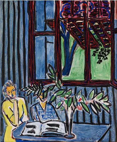 Interior azul com duas jovens - Henri Matisse