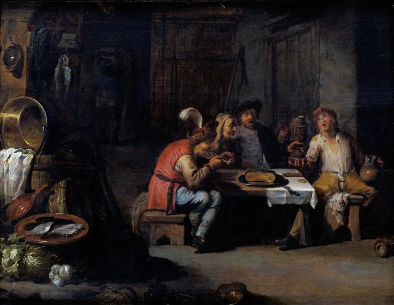 Interior de uma cervejaria - David Teniers, o Jovem