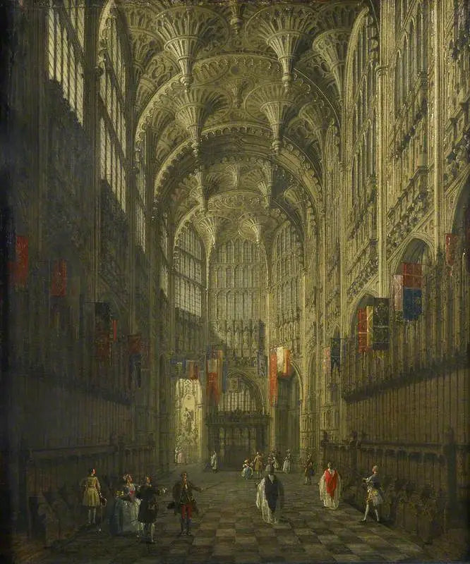 Interior da capela Henrique VII, abadia de Westminster - Canaletto