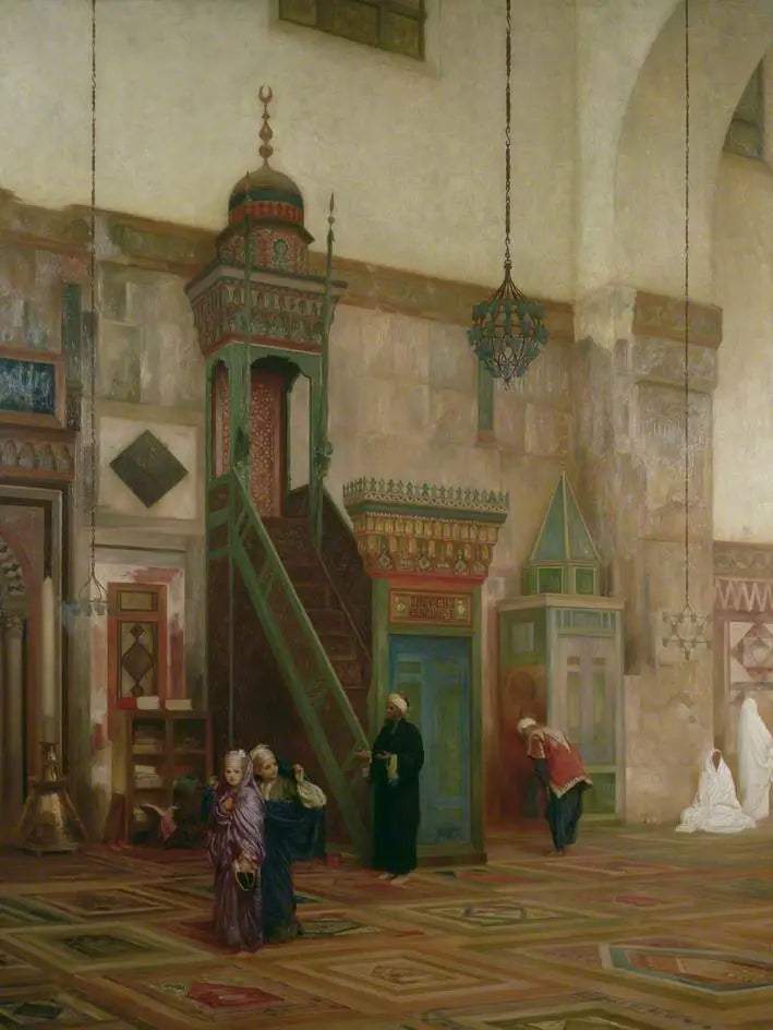 Interior da Grande Mesquita de Damasco - Frederic Leighton
