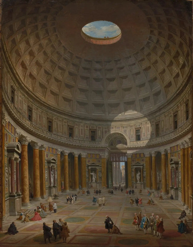 Interior do Panteão, Roma - Giovanni Paolo Panini