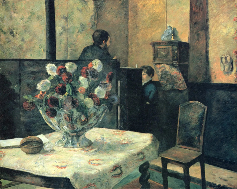 Interior do pintor em Paris, rua Carcel - Paul Gauguin