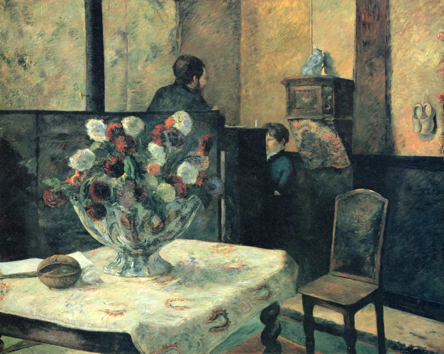 Interior do pintor em Paris, rua Carcel - Paul Gauguin