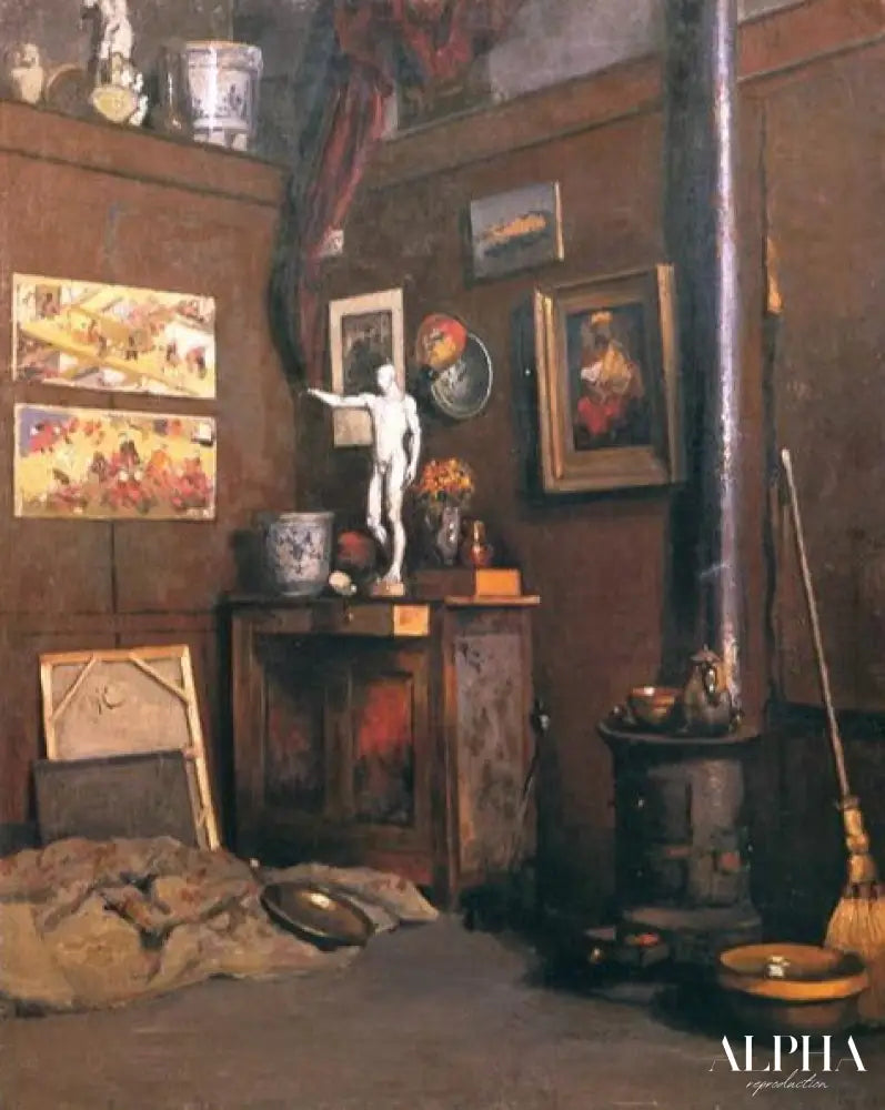 Intérieur d'un studio - Caillebotte - Reproductions de tableaux et peintures haut de gamme