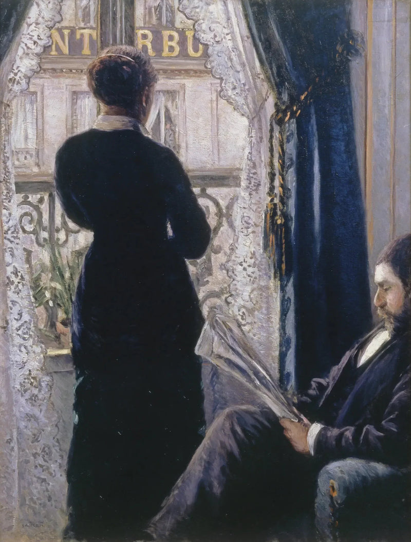 Interior, mulher na janela - Gustave Caillebotte