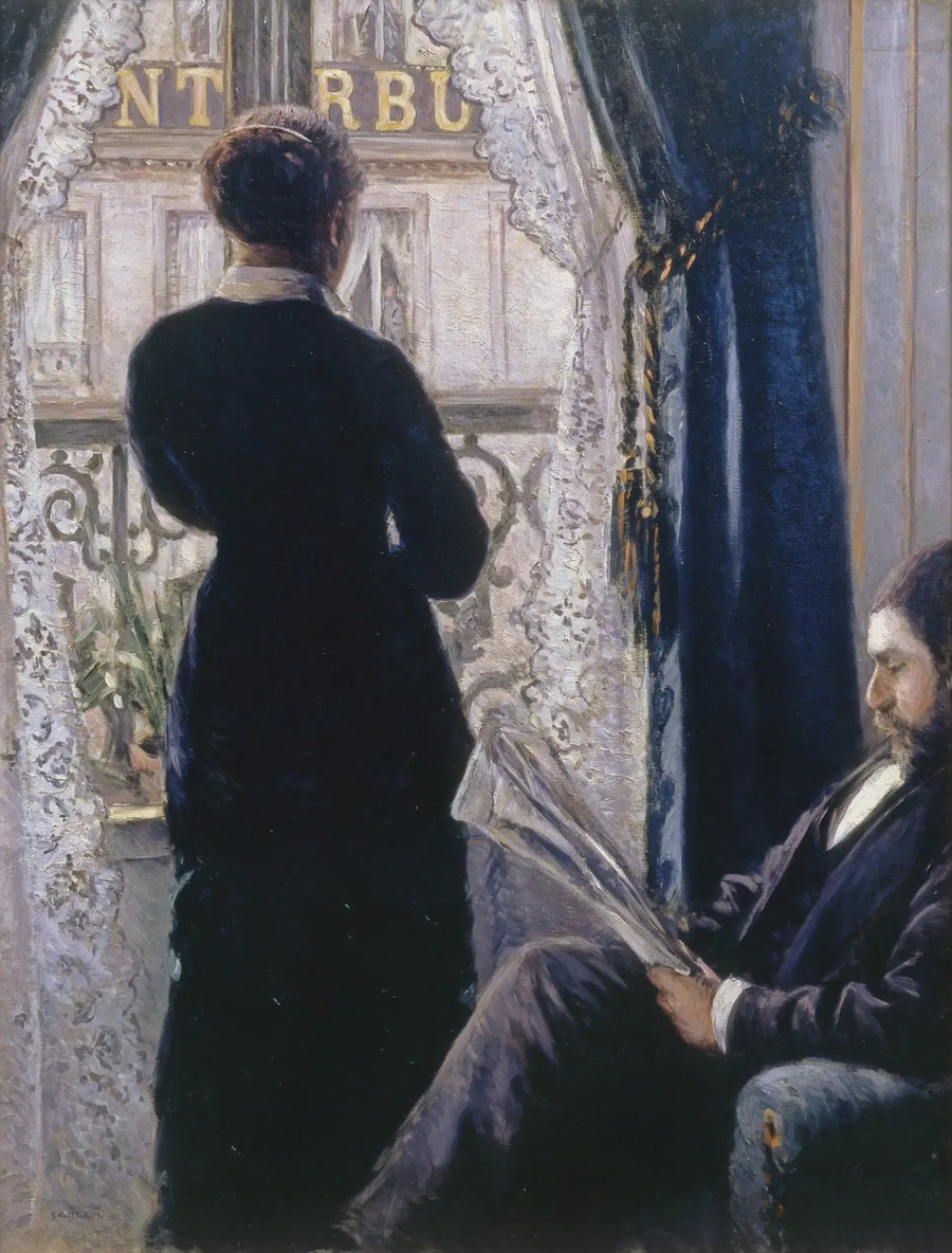 Interior, mulher na janela - Gustave Caillebotte
