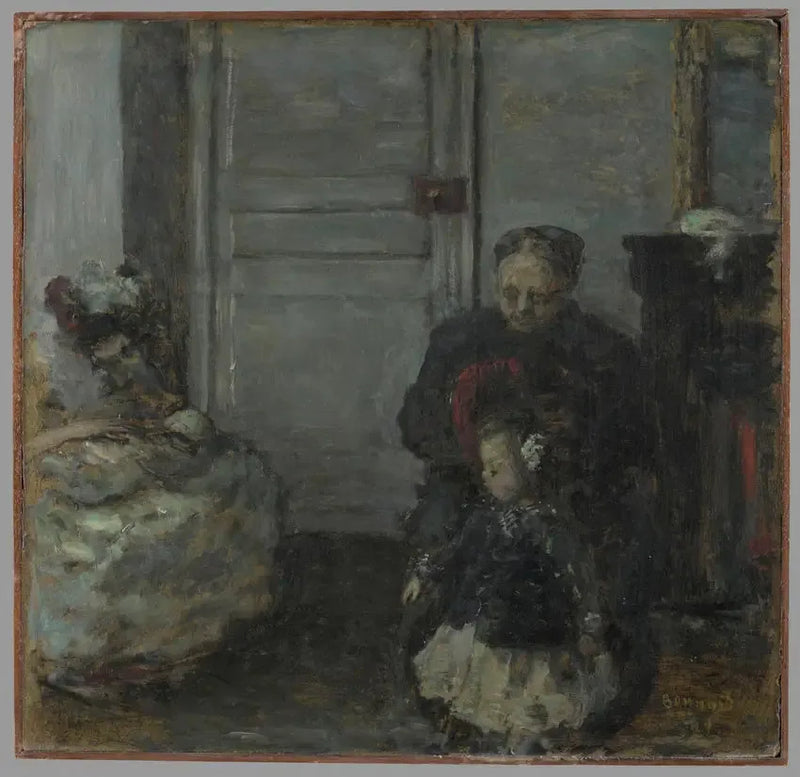 Interior, mulher e crianças - Pierre Bonnard