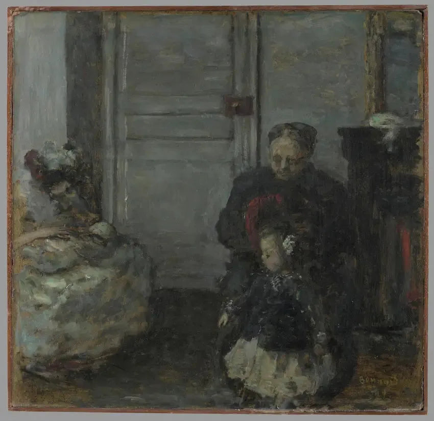 Interior, mulher e crianças - Pierre Bonnard