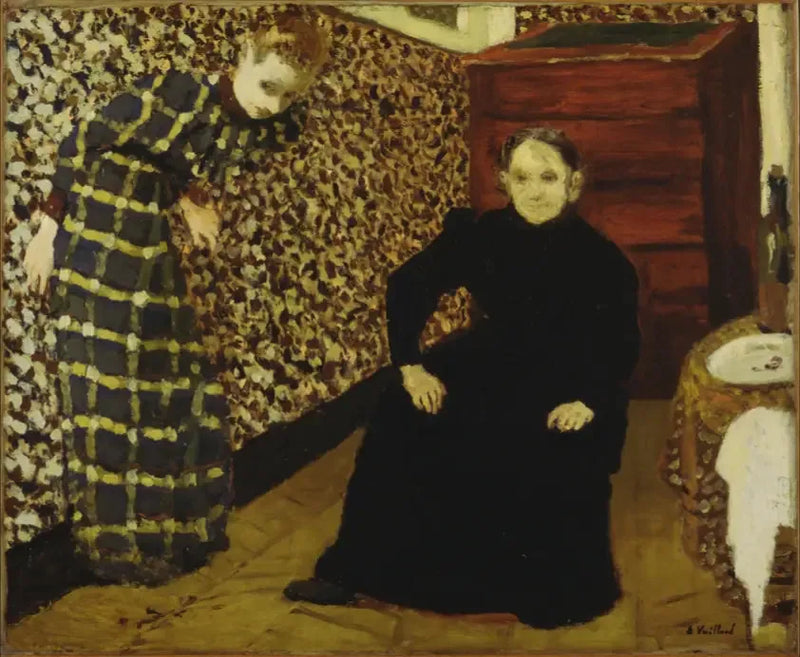 Interior Mãe e Irmã do Artista - Édouard Vuillard