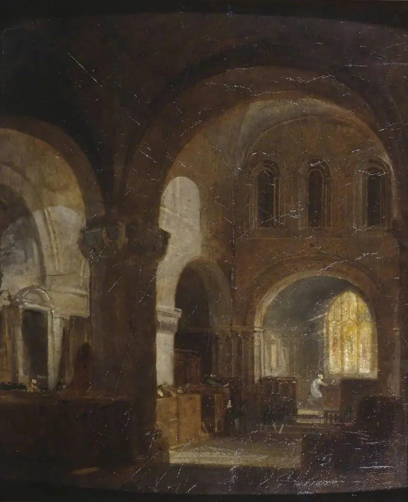 Interior de uma Igreja Românica - J. M. W. Turner