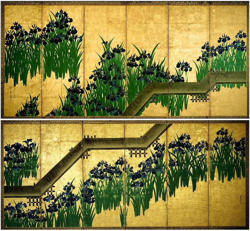 Iris à Yatsuhashi - Ogata Kōrin