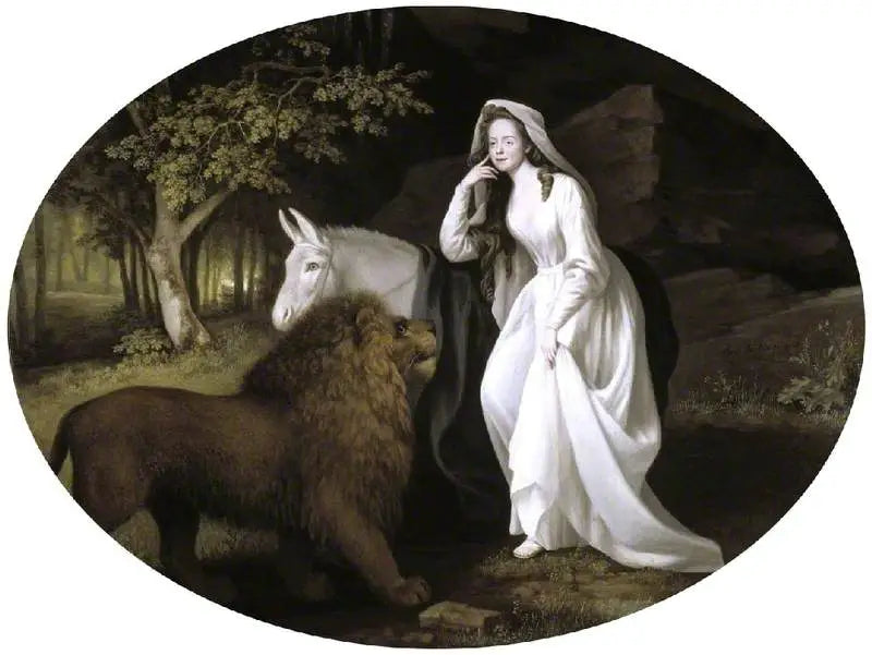 Isabella Saltonstall no papel de Una em «Faerie Queene» de Spenser - George Stubbs