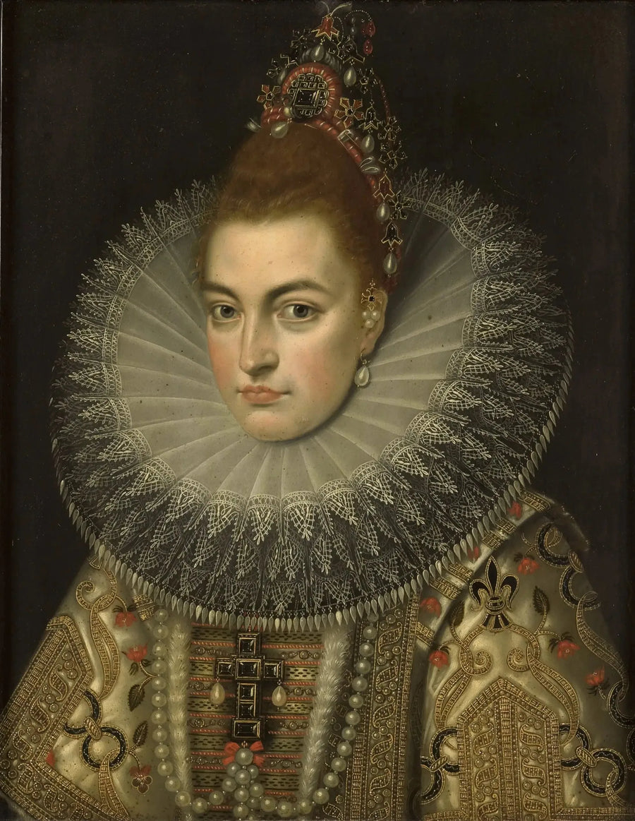 Isabelle Claire Eugénie, esposa do arquiduque Alberto VII - Frans Pourbus, o Jovem