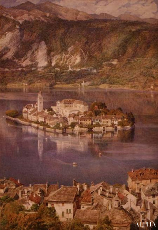 Isola San Giulio, lac d'Orta - Edward Poynter - Reproductions de tableaux et peintures haut de gamme