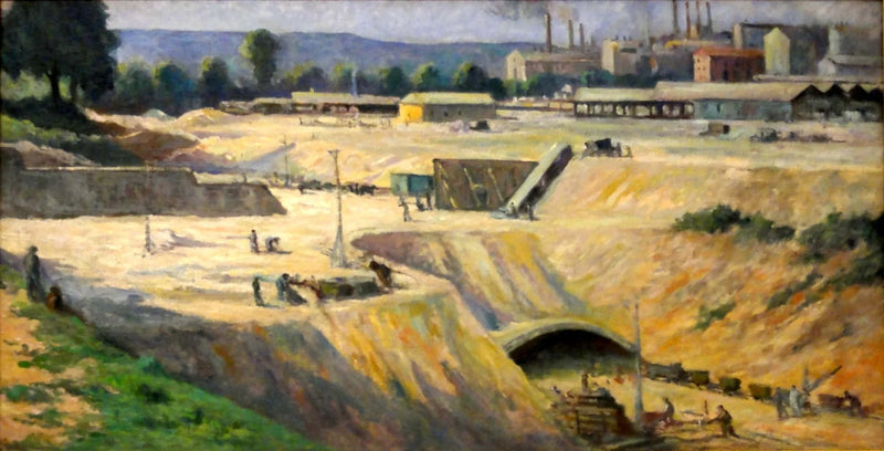 Issy-les-Moulineaux, obra para a construção do metrô - Maximilien Luce