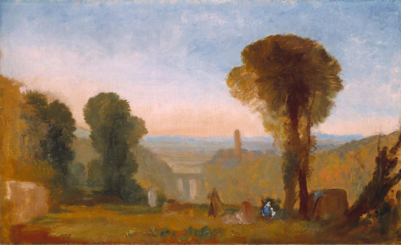 Paisagem Italiana com Ponte e Torre - J. M. W. Turner