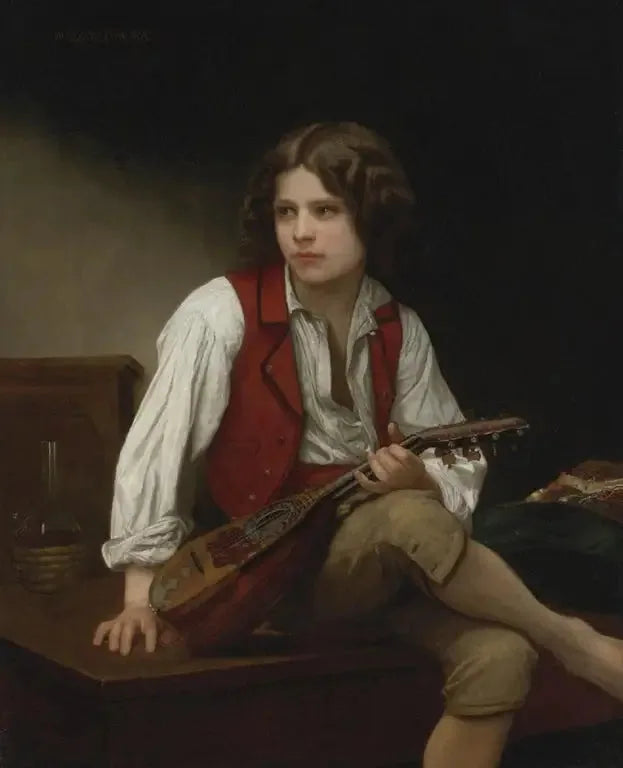 Italiano com a mandolina - Bouguereau