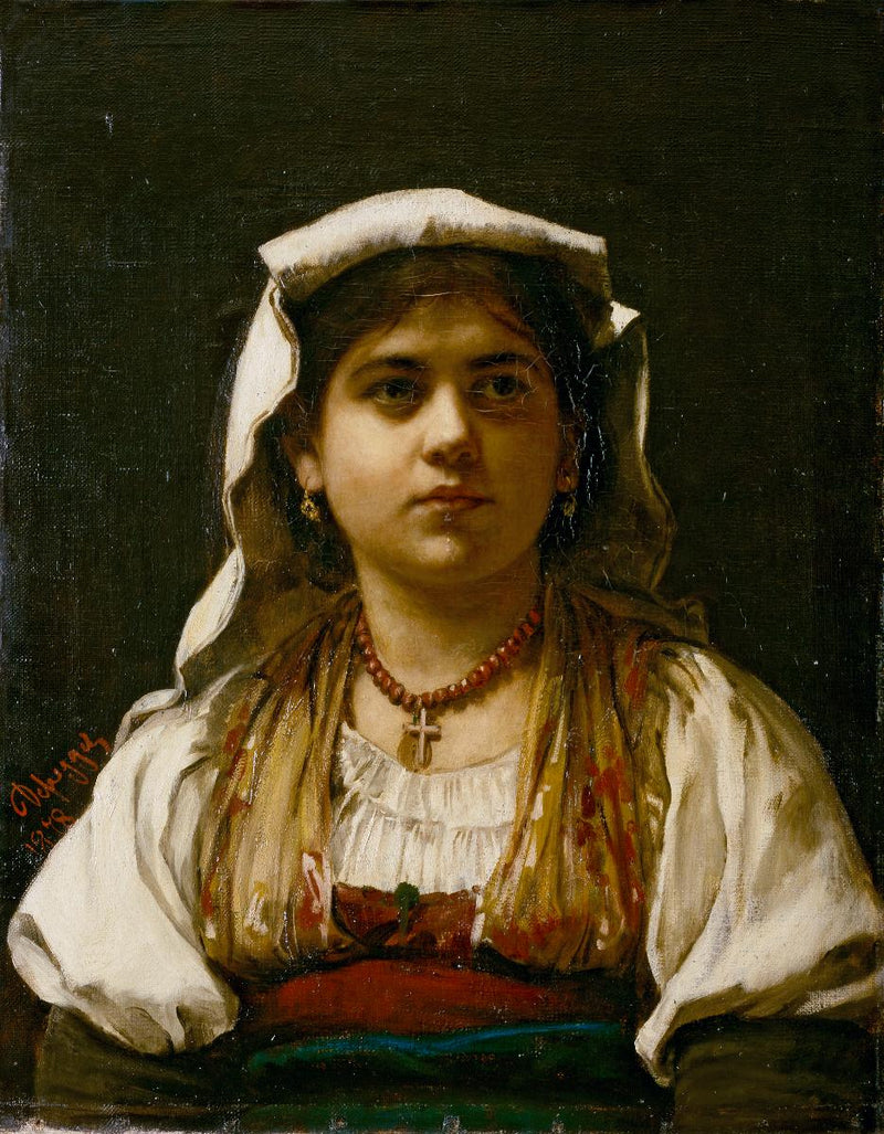 Italienisches Mädchen - Franz Defregger
