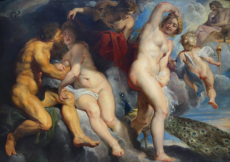 Ixion, rei dos Lapitas, enganado por Juno, que ele queria seduzir - Peter Paul Rubens
