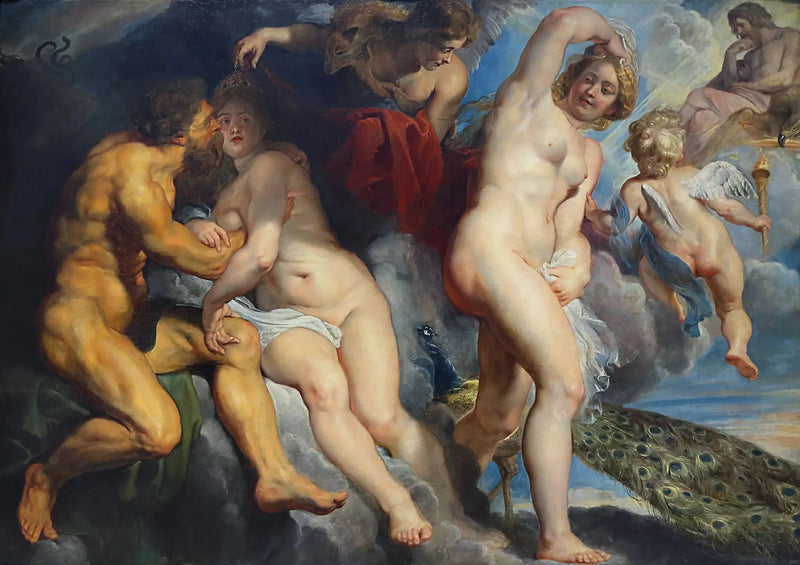 Ixion, rei dos Lapitas, enganado por Juno, que ele queria seduzir - Peter Paul Rubens