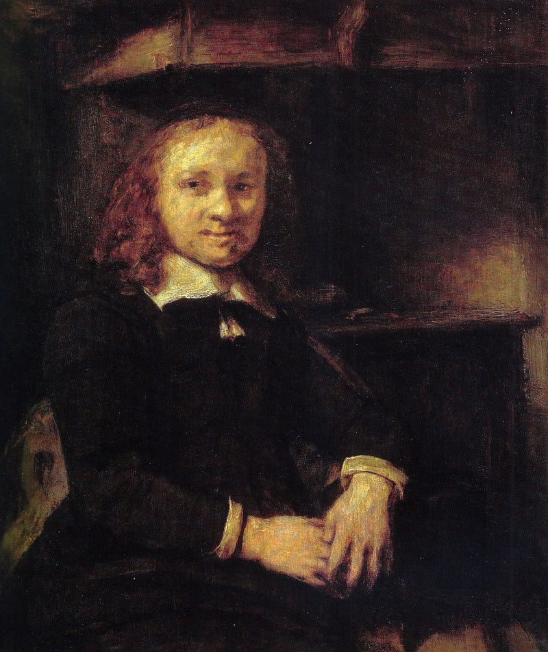 Retrato de Jan Boursse, sentado perto de um fogão - Rembrandt