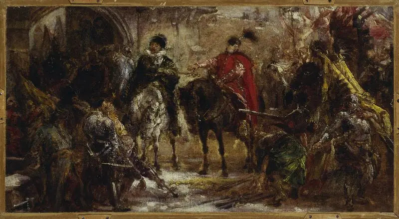 Jan Zamoyski em Byczyna, esboço - Jan Matejko