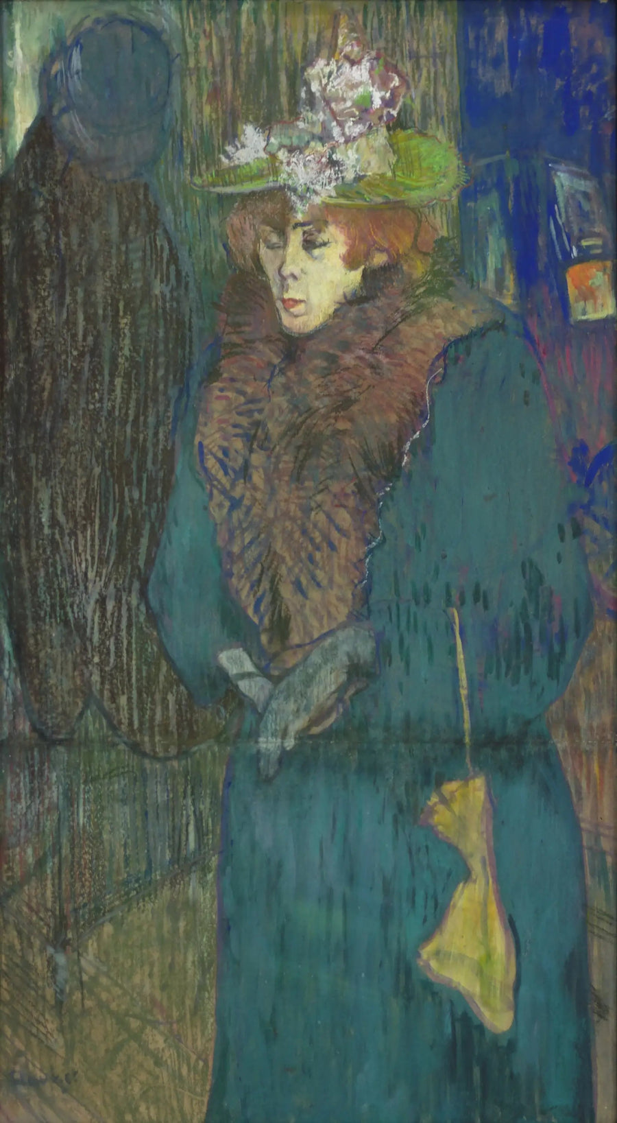 Jane Avril chegando ao Moulin Rouge - Henri de Toulouse-Lautrec
