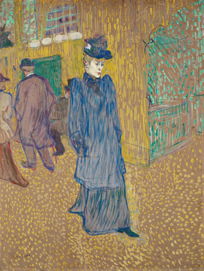 Jane Avril saindo do Moulin-Rouge - Henri de Toulouse-Lautrec