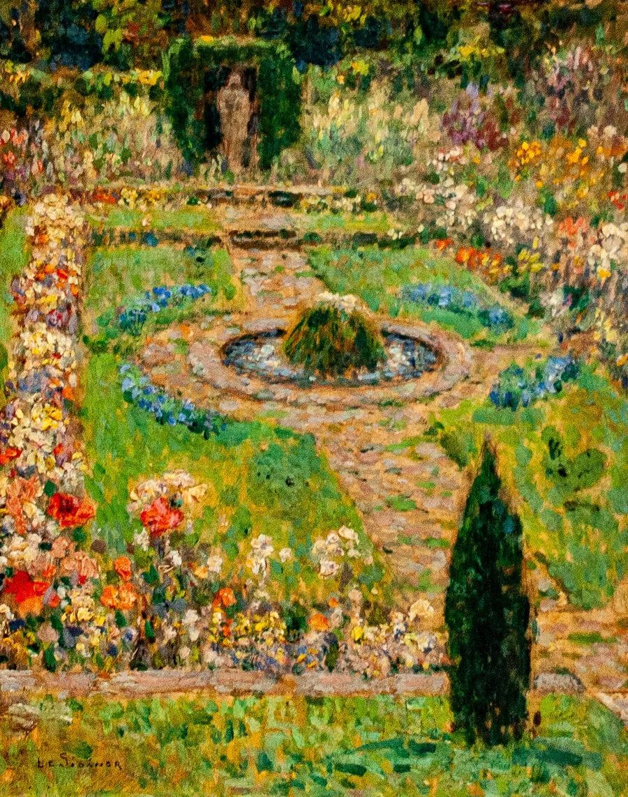 Jardim em Hampton Court - Henri Le Sidaner