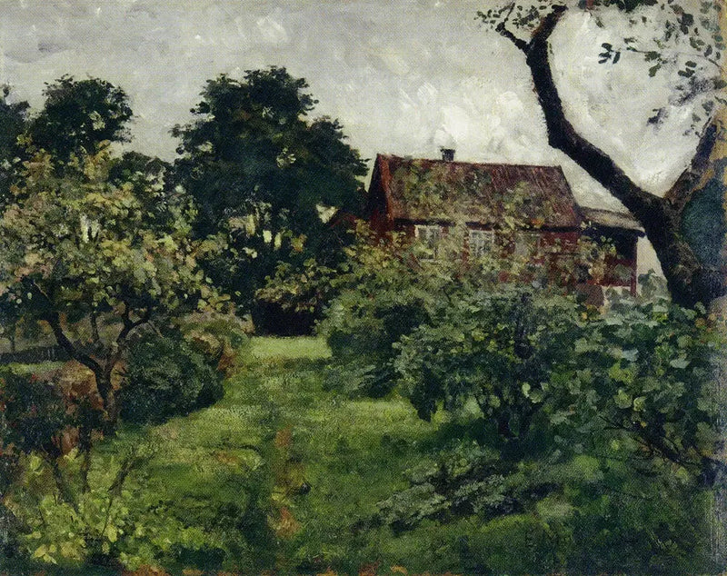 jardim na casa vermelha - Edvard Munch
