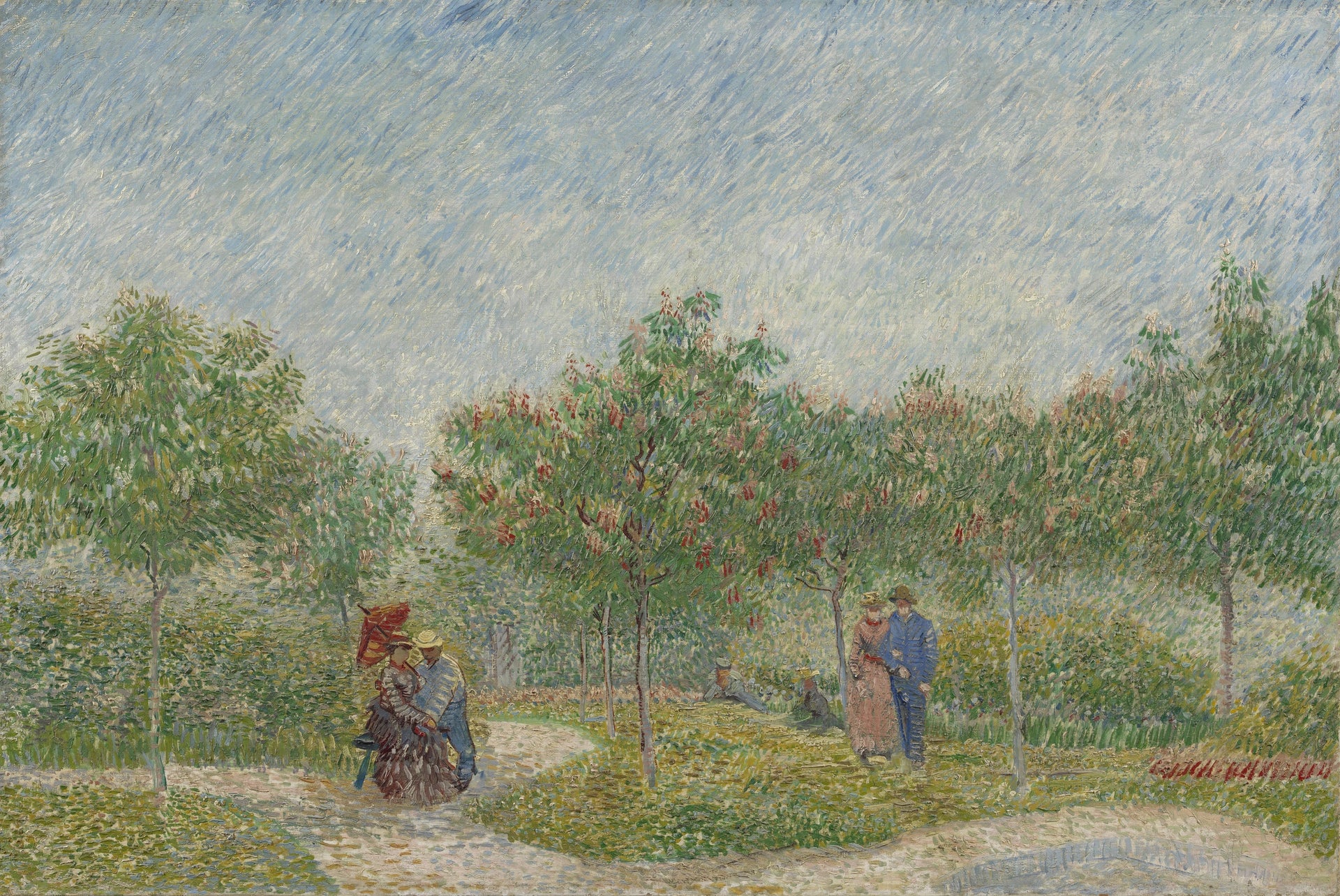 Jardin avec amoureux, square Saint-Pierre F314 de Vincent van Gogh, Van Gogh Museum