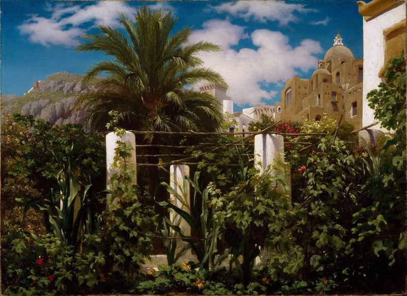 Jardim em uma pousada, Capri - Frederic Leighton