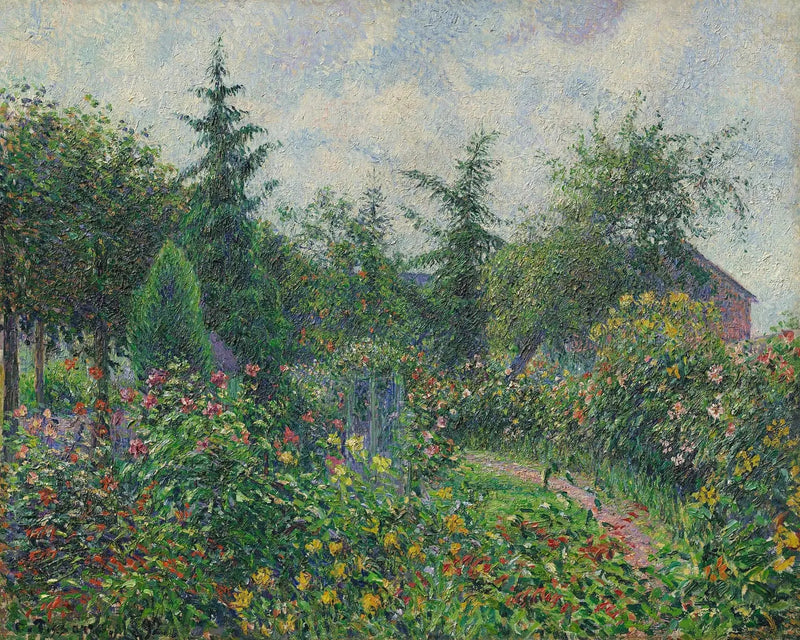 Jardim e galinheiro em Octave Mirbeau, Les Damps - Camille Pissarro