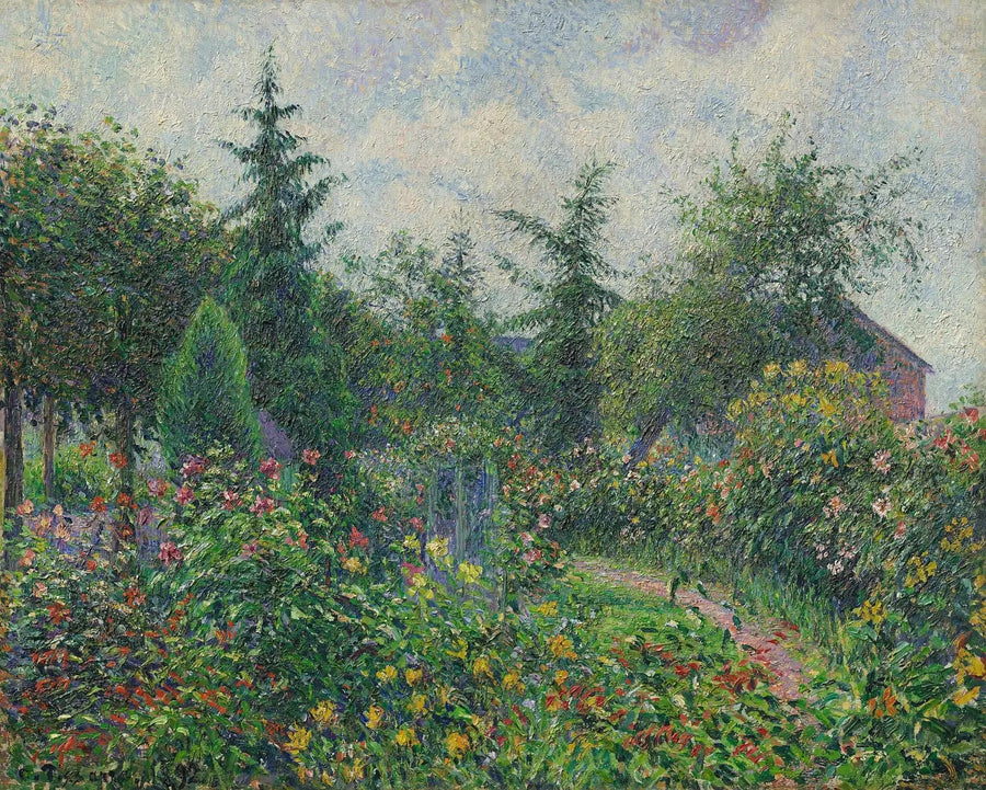 Jardim e galinheiro em Octave Mirbeau, Les Damps - Camille Pissarro