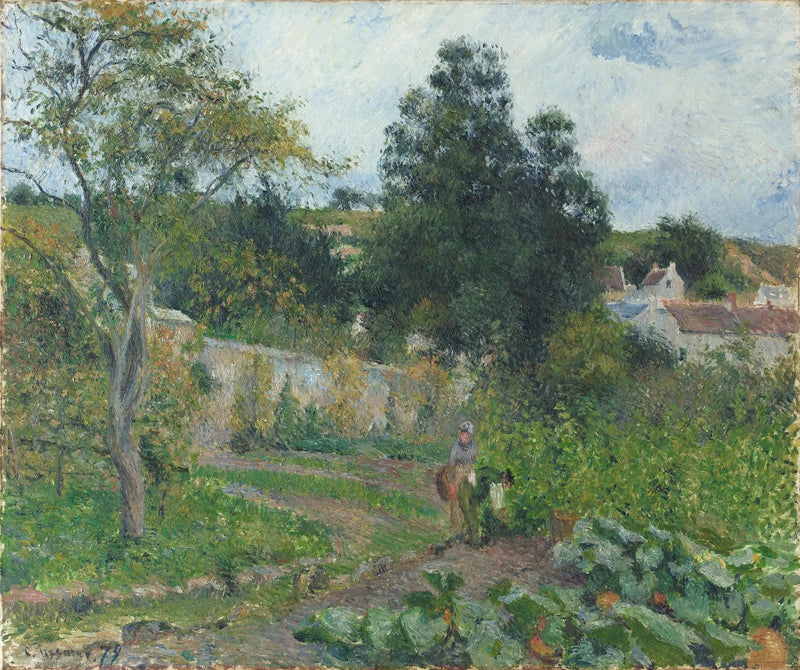 Jardim hortícola no Ermitage, Pontoise - Camille Pissarro