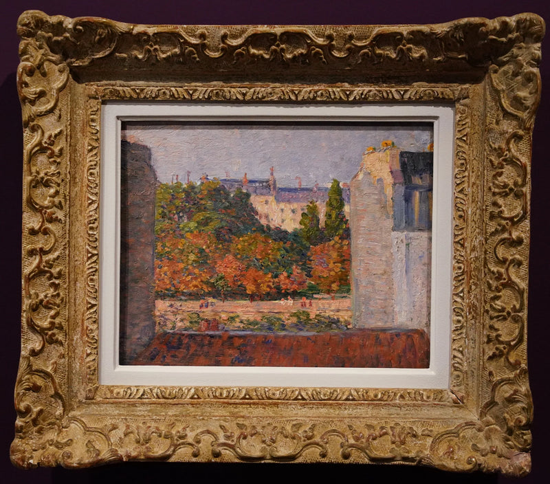 Jardim visto de uma janela elevada - Maximilien Luce