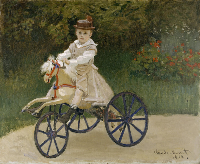 Jean Monet em seu triciclo a cavalo W238 - Claude Monet