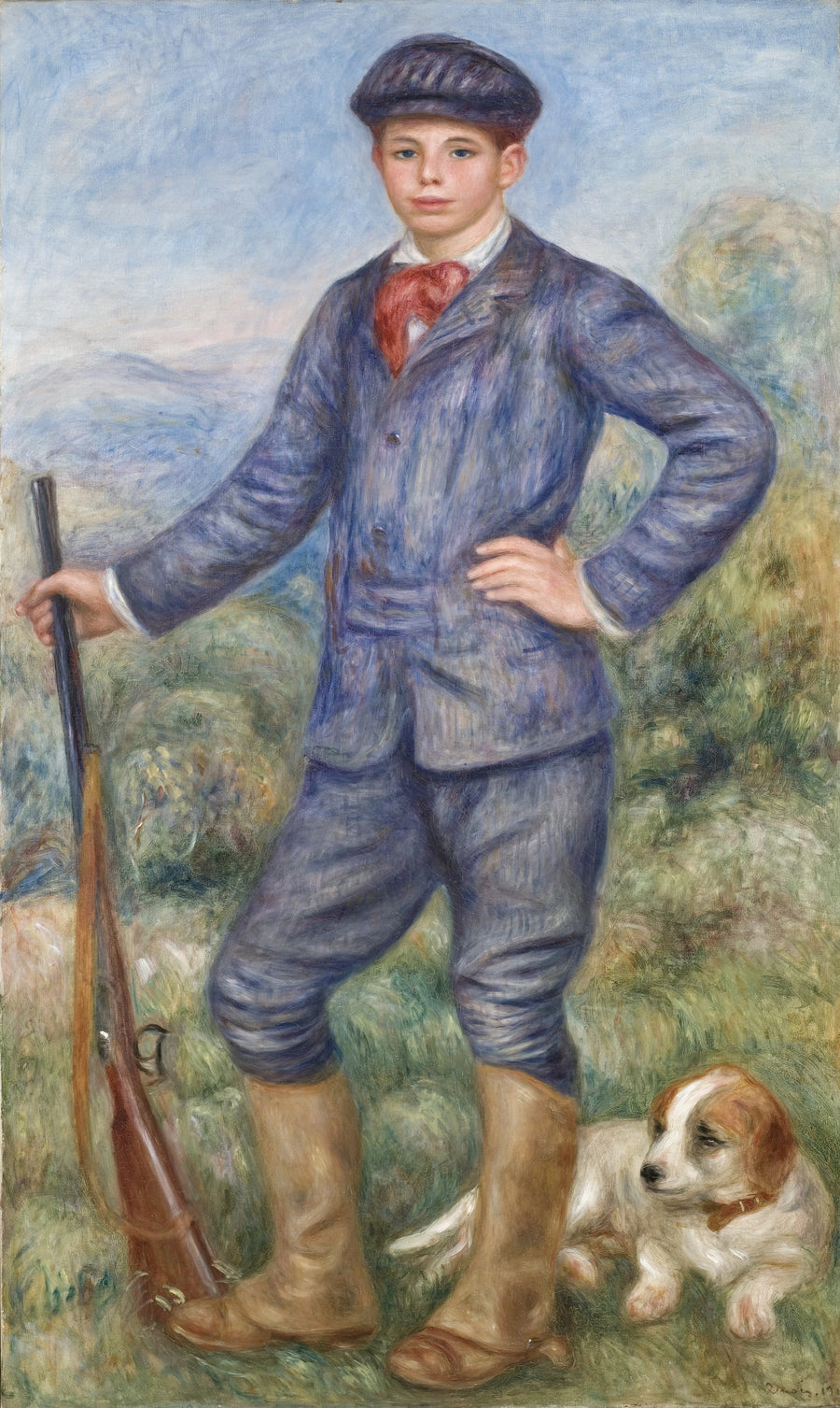 Jean Renoir como caçador - Pierre-Auguste Renoir