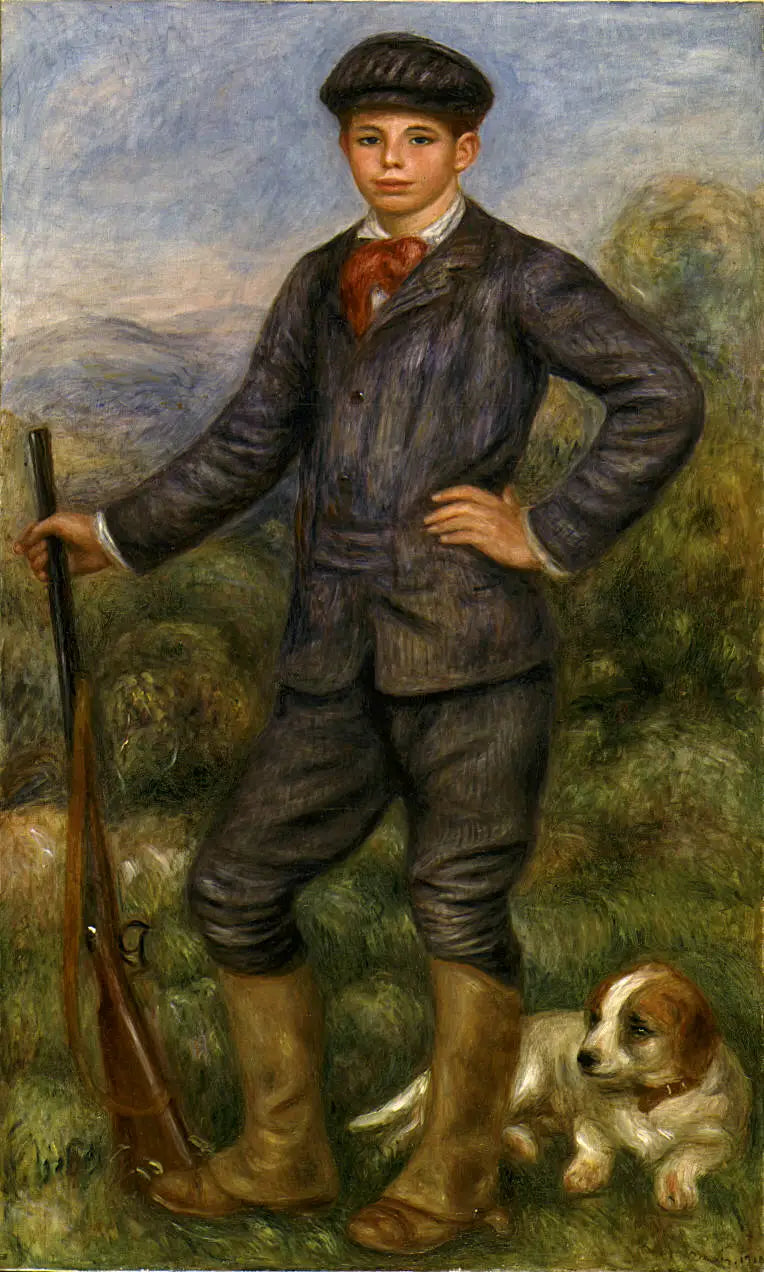Jean Renoir como caçador - Pierre-Auguste Renoir