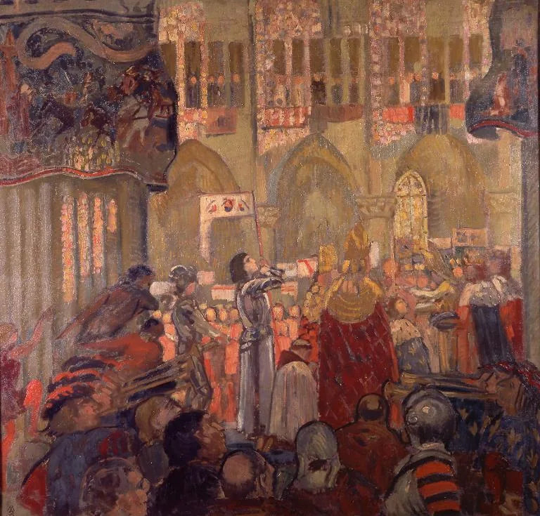 Joana d'Arc na coroação de Carlos VII - Maurice Denis