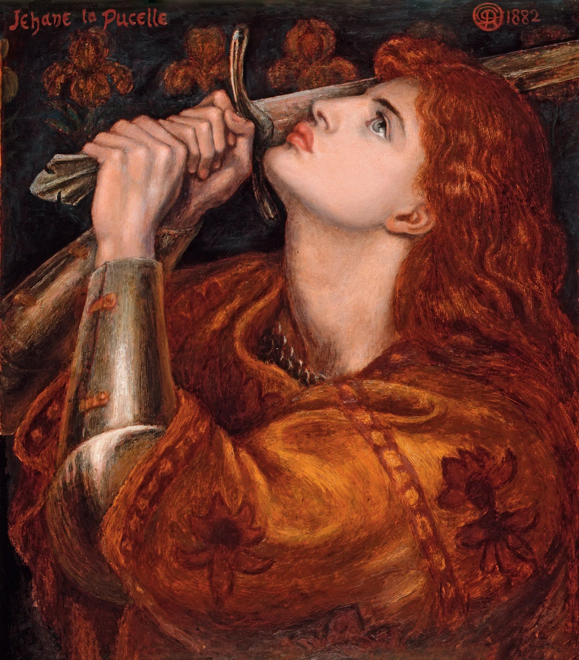 Jeanne d'Arc - Dante Gabriel Rossetti image 1 copie de tableau peinte à la main