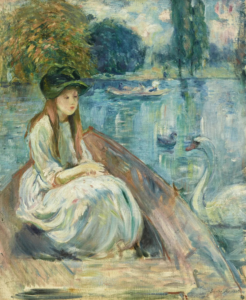 Jeanne Fourmanoir no lago - Berthe Morisot