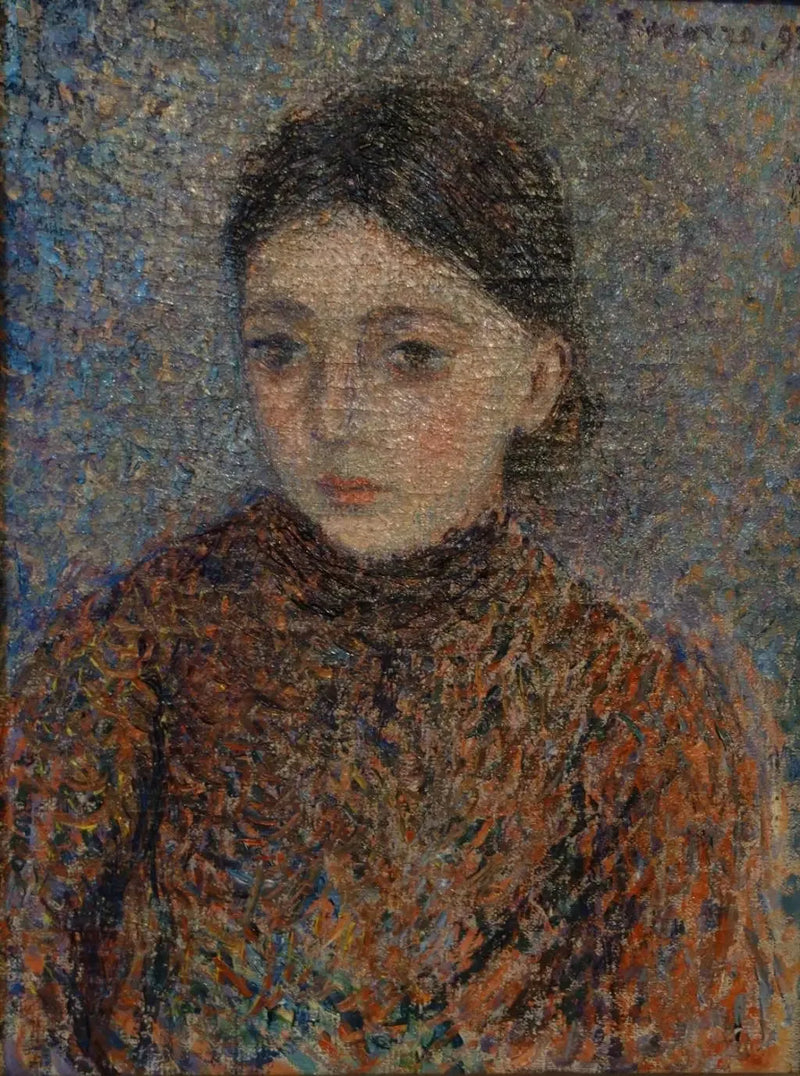 Jeanne Pissarro, chamada Cocotte, em busto - Camille Pissarro